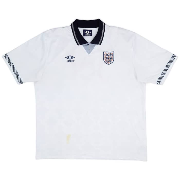 2002 England Umbro Retro 1990-92 Home Shirt #19 - 5/10 - (XXL)