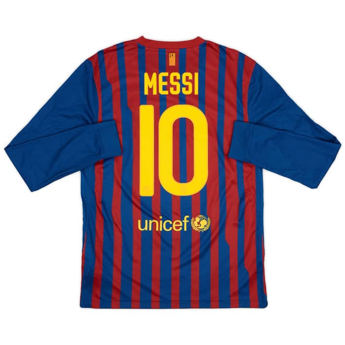 2011-12 Barcelona Home L/S Shirt Messi #10 - 7/10 - (M)