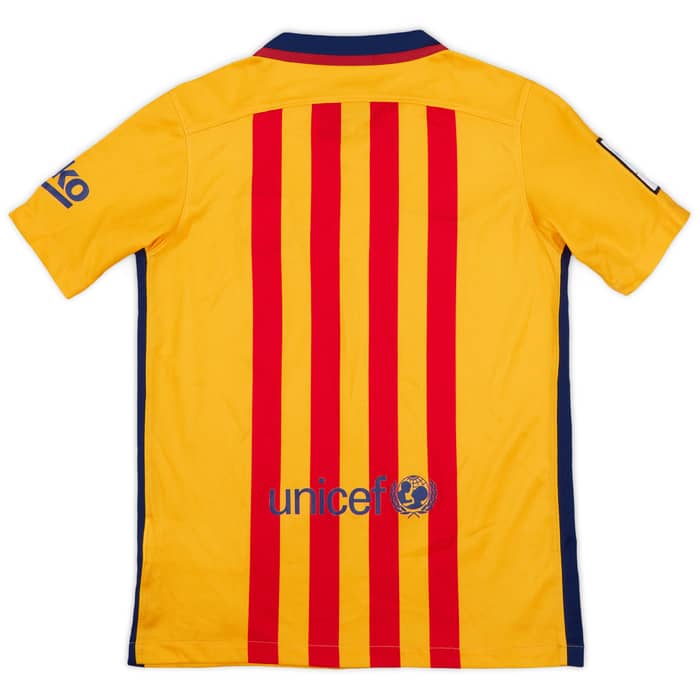 2015-16 Barcelona Away Shirt - 8/10 - (M.Boys)