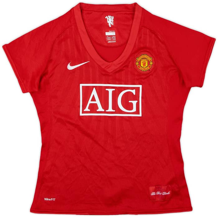 2007-09 Manchester United Home Shirt - 8/10 - (Women's M)