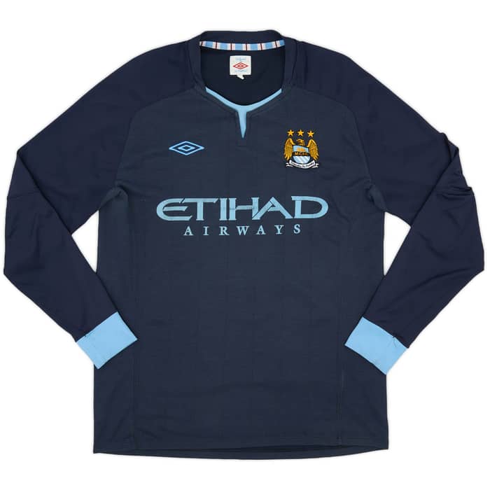 2010-12 Manchester City Away L/S Shirt Richards #2 - 6/10 - (L)