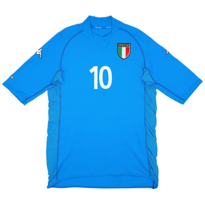 2002 Italy Home Shirt Totti #10 - 7/10 - (XL)