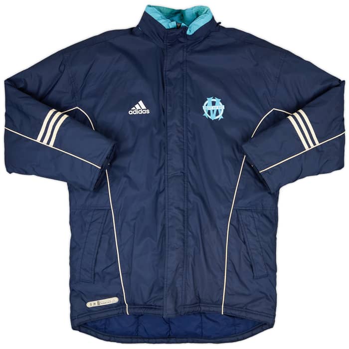 2000-01 Olympique Marseille adidas Padded Bench Coat - 8/10 - (L)