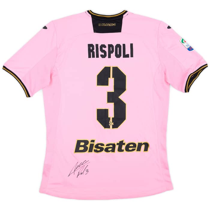 2016-17 Palermo Match Issue Signed Home Shirt Rispoli #3
