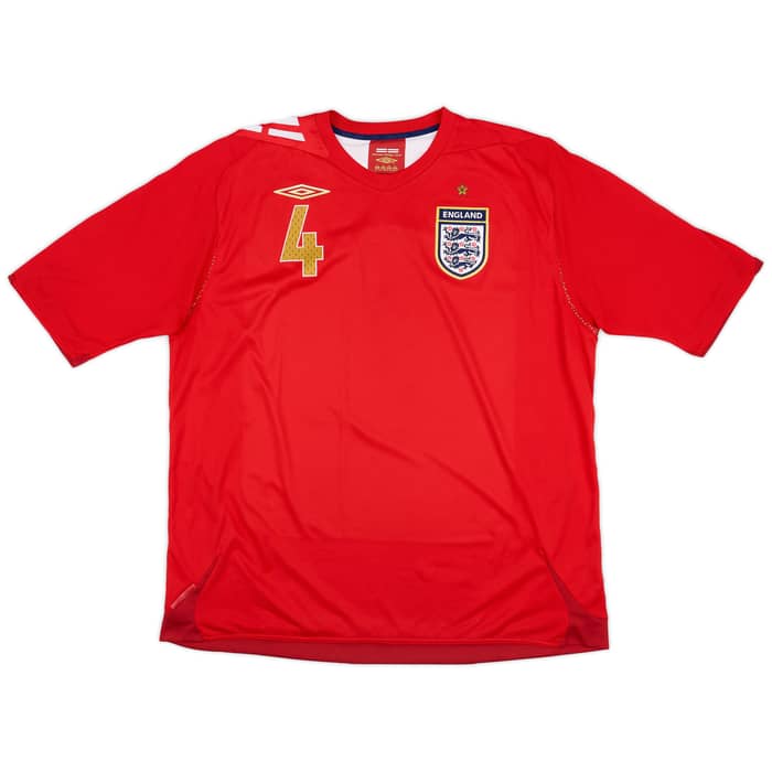 2006-08 England Away Shirt Gerrard #4 - 9/10 - (XXL)