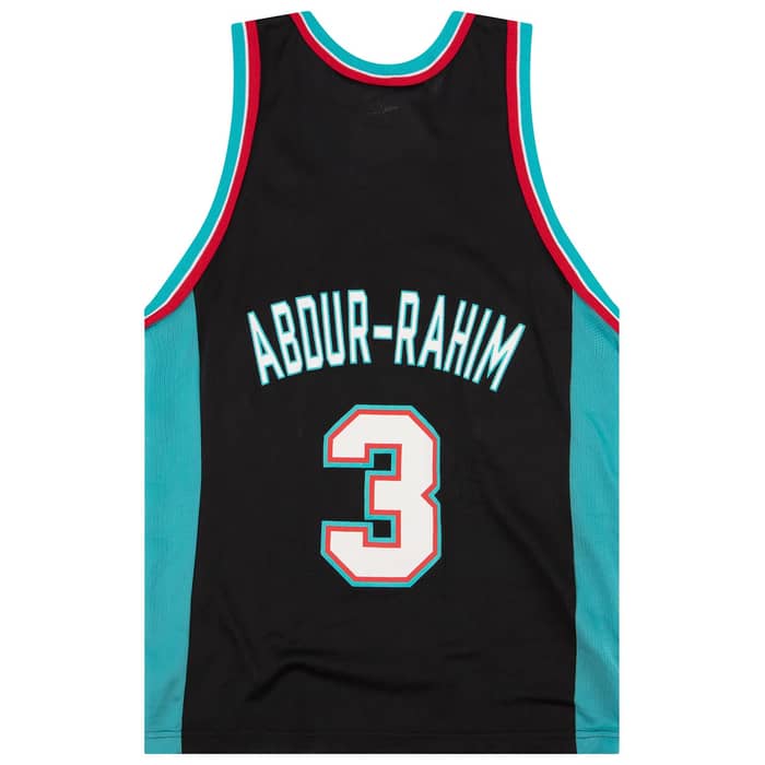 1997-00 Vancouver Grizzlies Abdur-Rahim #3 Champion Jersey (Alternate) S