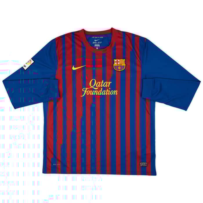 2011-12 Barcelona Home L/S Shirt Messi #10 - 7/10 - (XL)