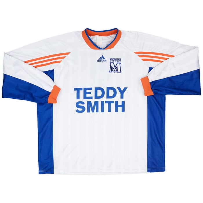 1999-00 Montpellier Away L/S Shirt Delaye #8 - 8/10 - (XL)