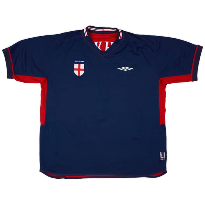 2002-04 England Away Shirt Beckham #7 - 6/10 - (XL)