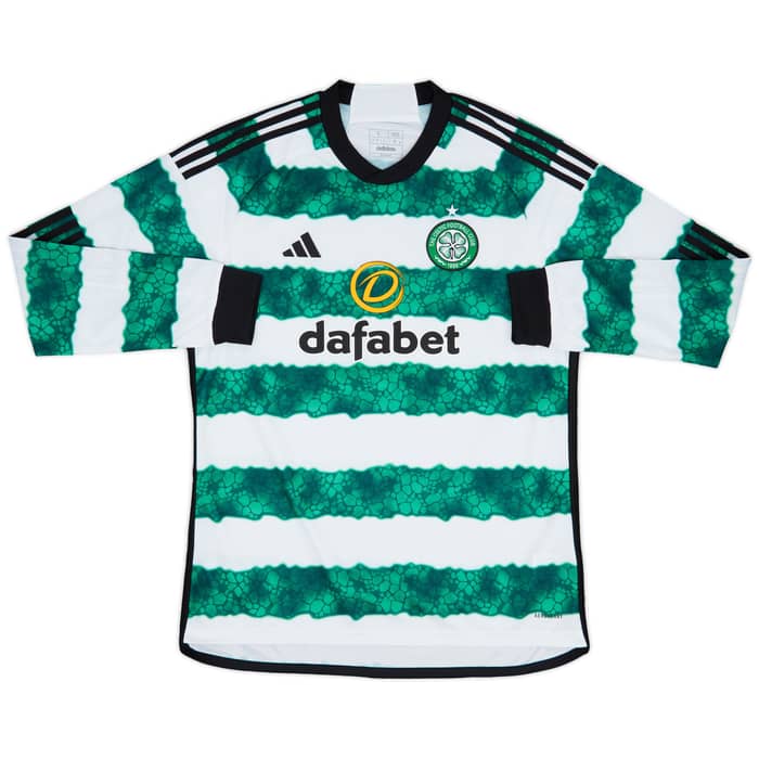 2023-24 Celtic Home L/S Shirt - 9/10 - (L)