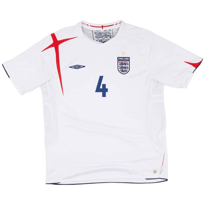 2005-07 England Home Shirt Gerrard #4 - 6/10 - (XL)