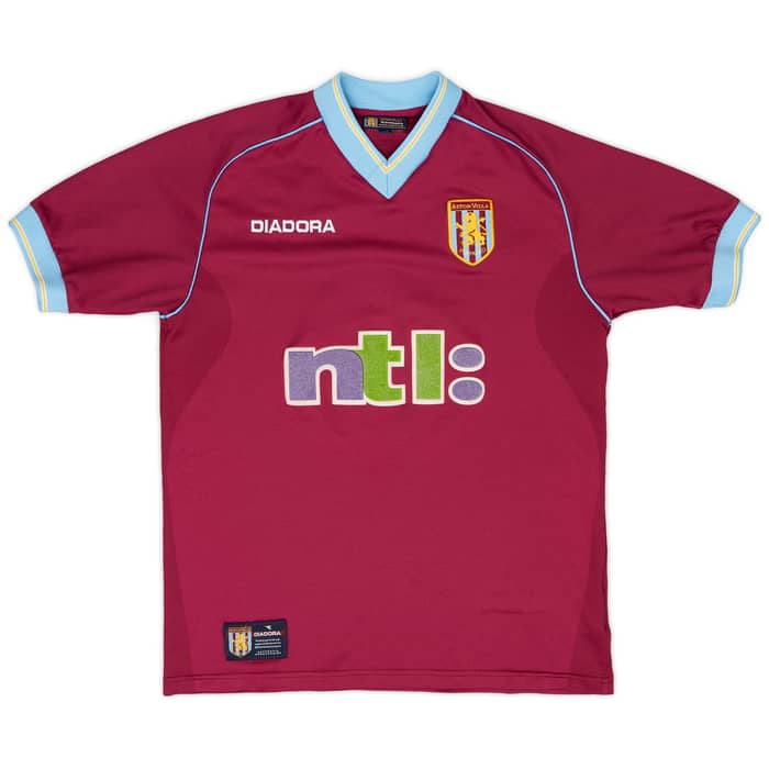 2001-02 Aston Villa Home Shirt Dublin #9 - 6/10 - (Y)