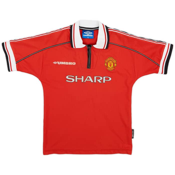 1998-00 Manchester United Home Shirt Yorke #19 - 5/10 - (M.Boys)