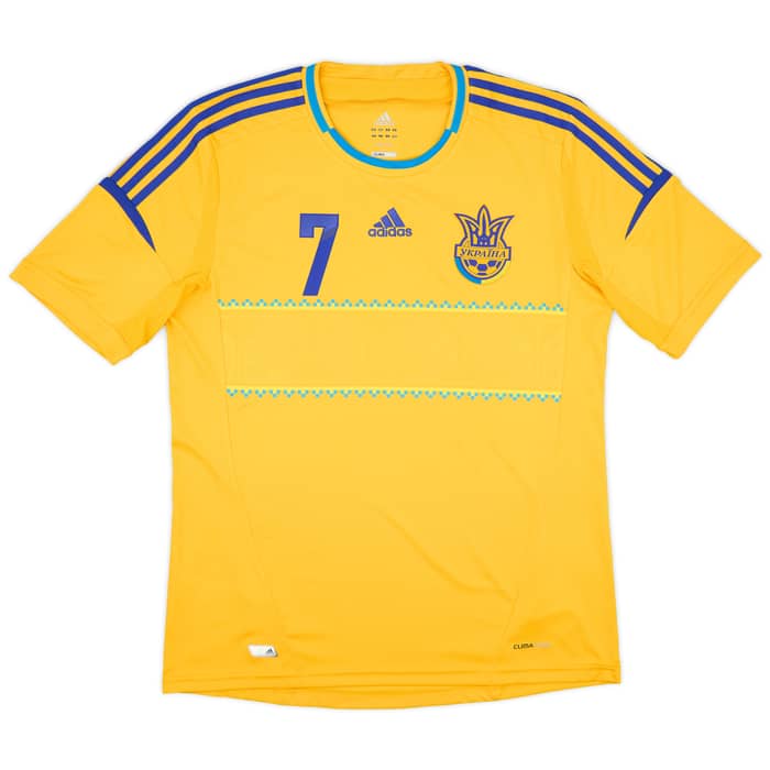 2011-13 Ukraine Home Shirt Shevchenko #7 - 8/10 - (L)