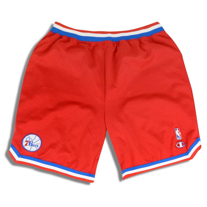 1982-83 Philadelphia 76ers Champion Hardwood Classics Swingman Shorts (Away) XXL