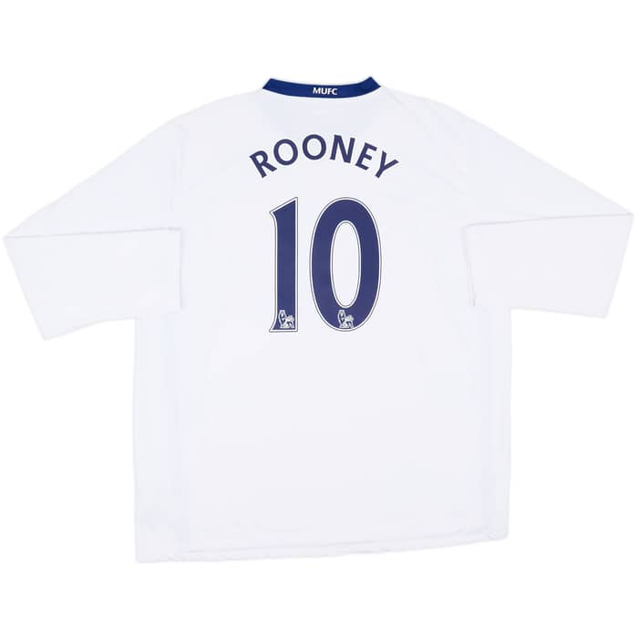 2008-10 Manchester United Away L/S Shirt Rooney #10 - 10/10 - (XXL)