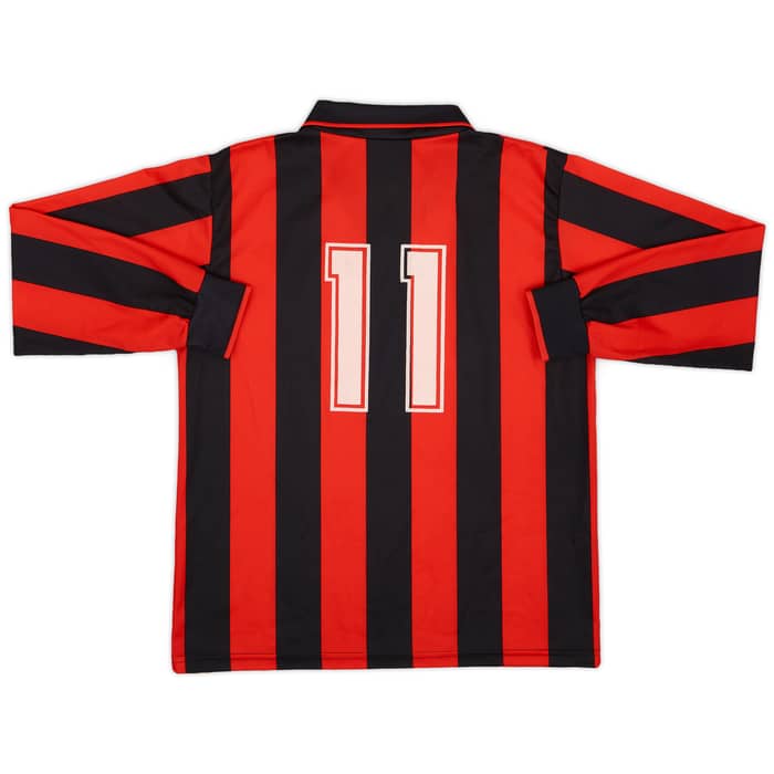 1994-95 AC Milan Home L/S Shirt - 9/10 - (XL.Boys)