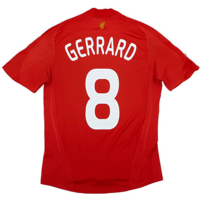 2008-10 Liverpool Home Shirt Gerrard #8 - 7/10 - (S)