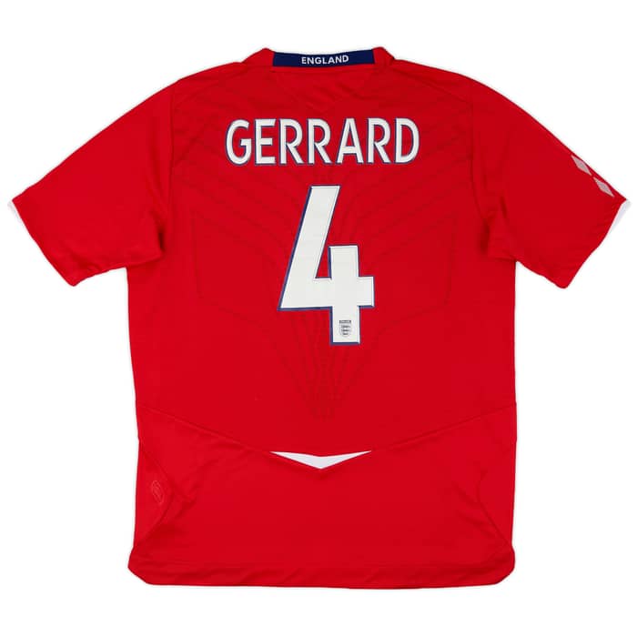 2008-10 England Away Shirt Gerrard #4 - 8/10 - (L)