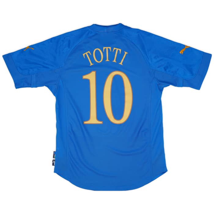 2004-06 Italy Home Shirt Totti #10 - 6/10 - (M)
