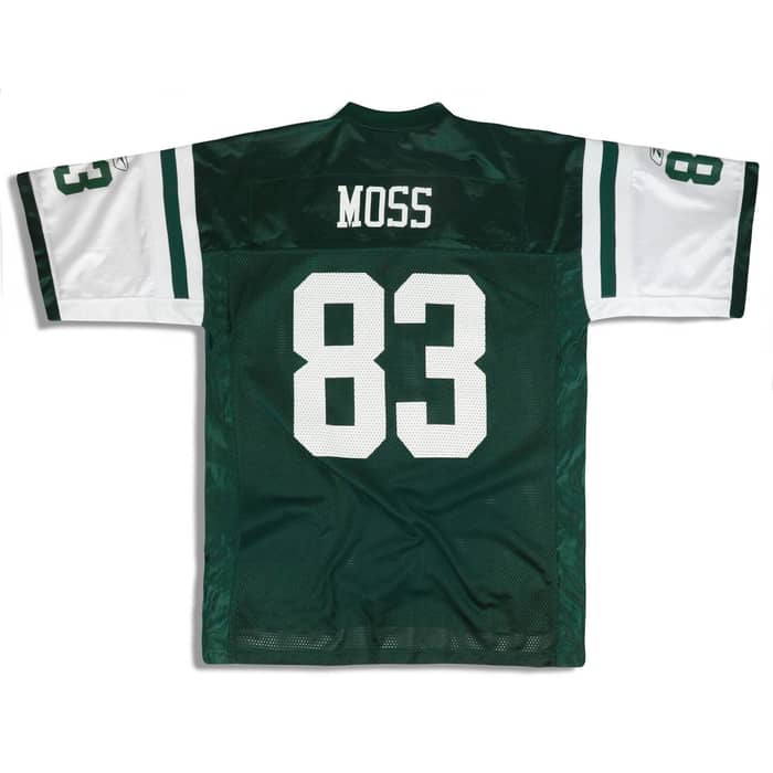 2002-04 New York Jets Moss #83 Reebok On Field Jersey (Home) M