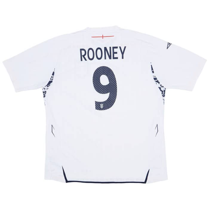 2007-09 England Home Shirt Rooney #9 - 7/10 - (XXL)