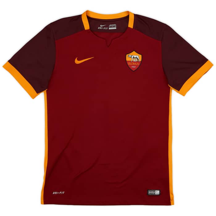 2015-16 Roma Home Shirt Totti #10 - 8/10 - (S)