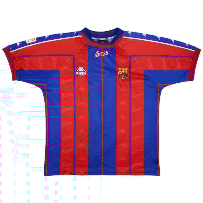 1997-98 Barcelona Home Shirt Anderson #9 - 8/10 - (M)