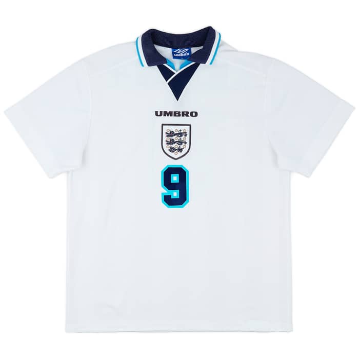 1995-97 England Home Shirt Shearer #9 - 8/10 - (XL)