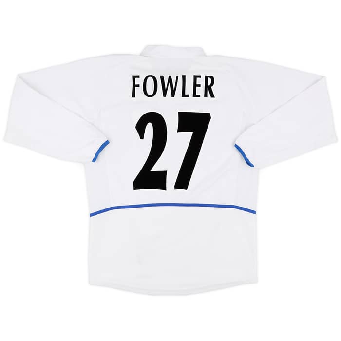 2002-03 Leeds United Home L/S Shirt Fowler #27 - 8/10 - (M)