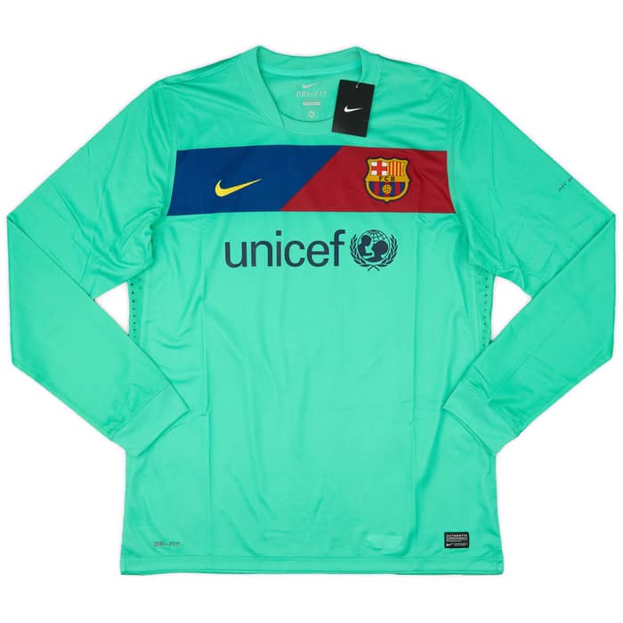 2010-11 Barcelona Player Issue Away L/S Shirt Messi #10 (XL)