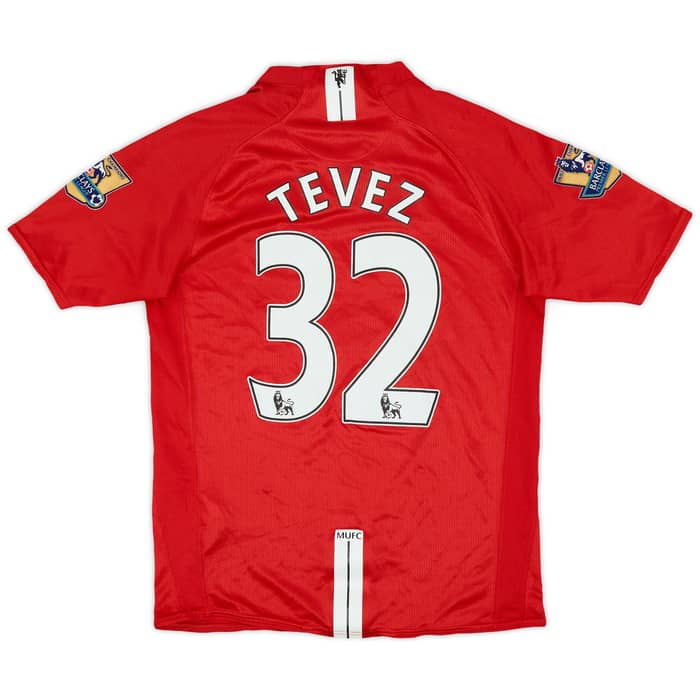 2007-09 Manchester United Home Shirt Tevez #32 - 9/10 - (XL.Boys)