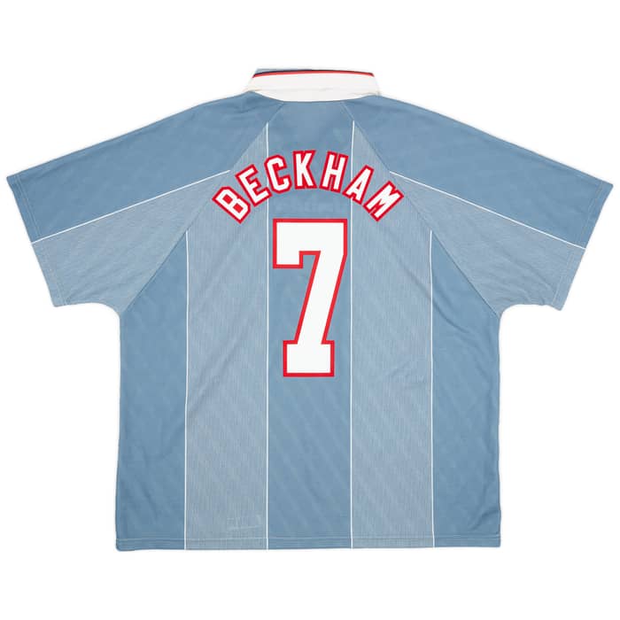 1996-97 England Away Shirt Beckham #7 - 9/10 - (XXL)