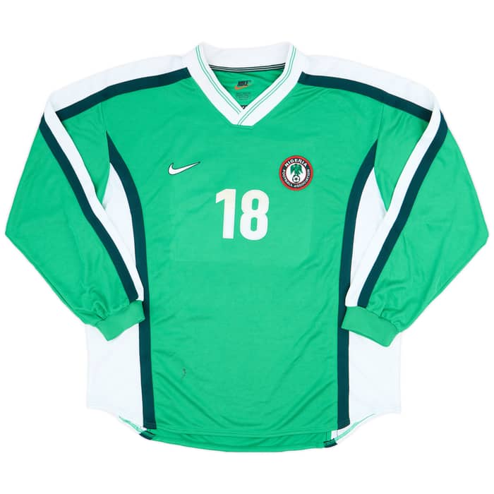 1998-00 Nigeria Player Issue Home L/S Shirt #18 - 9/10 - (XL)