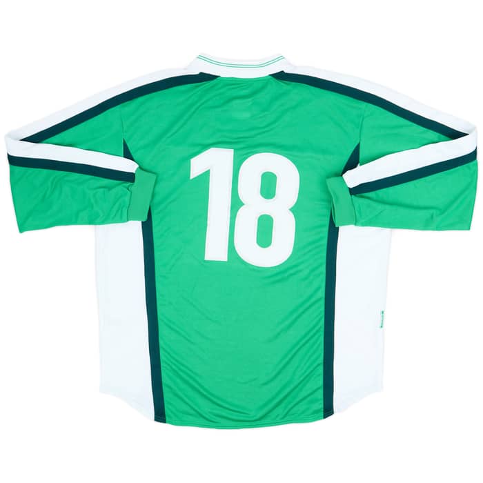 1998-00 Nigeria Player Issue Home L/S Shirt #18 - 9/10 - (XL)