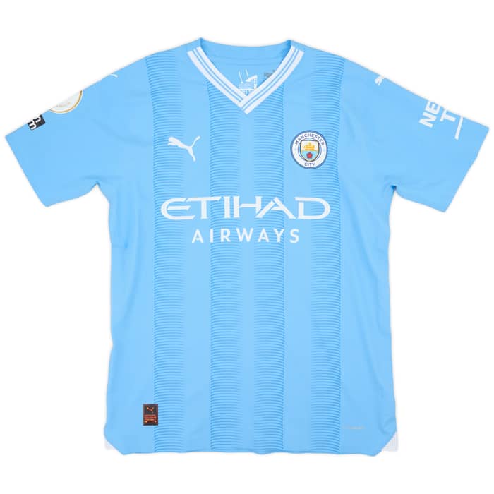 2023-24 Manchester City Match Issue Home Shirt Perrone #32