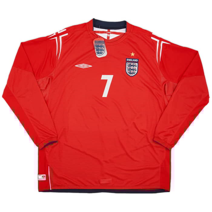 2004-06 England Away Shirt Beckham #7 (XXL)