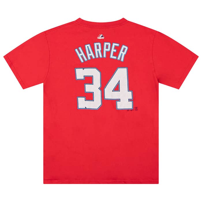 2012 Washington Nationals Harper #34 Majestic Tee Y
