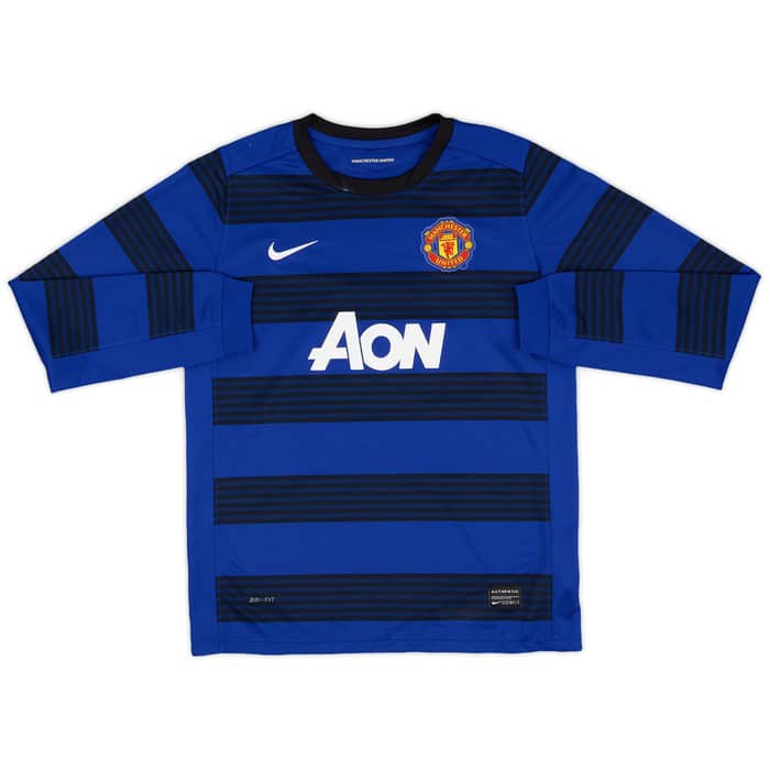 2011-13 Manchester United Away L/S Shirt Young #18 - 8/10 - (XL.Boys)