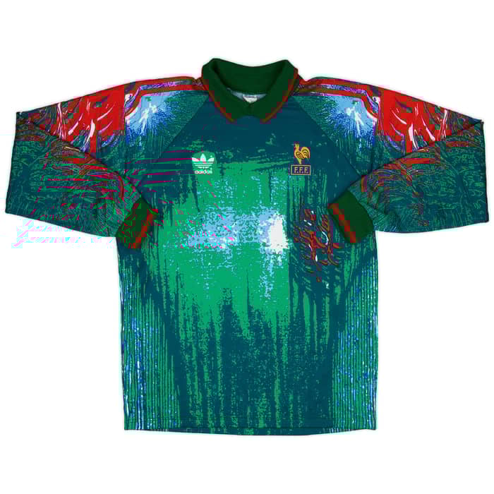 1992-93 France Match Issue GK Shirt #16