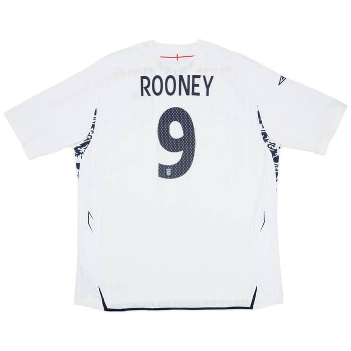2007-09 England Home Shirt Rooney #9 - 7/10 - (3XL)