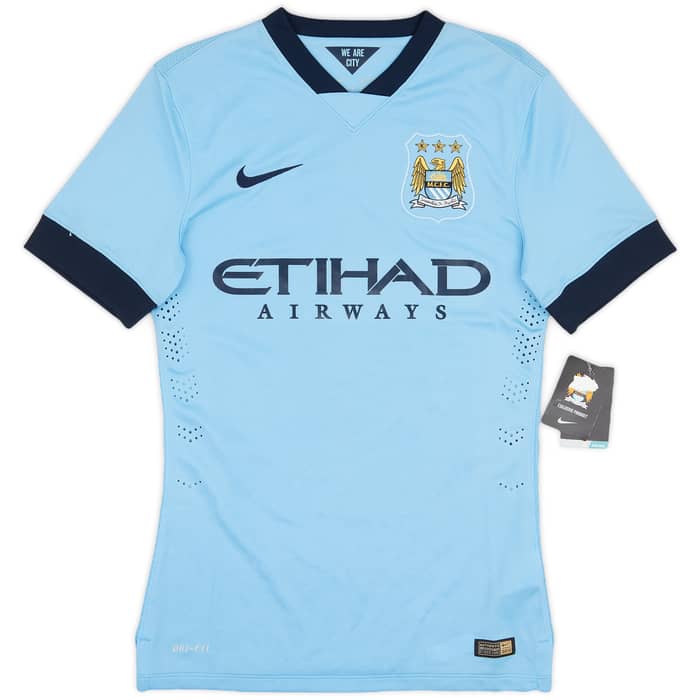 2014-15 Manchester City Authentic Home Shirt Kompany #4 (S)