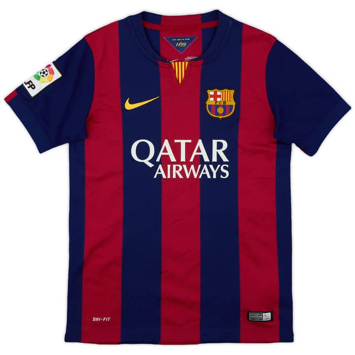 2014-15 Barcelona Home Shirt - 7/10 - (M.Boys)