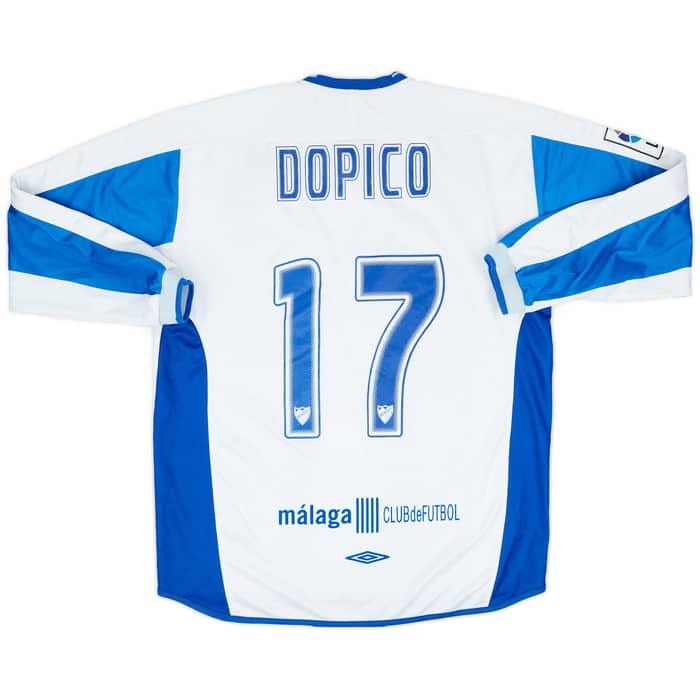 2004-05 Malaga B Match Issue Home L/S Shirt Dopico #17