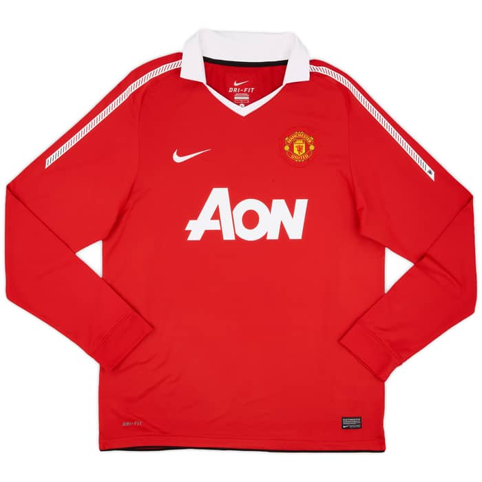 2010-11 Manchester United Home L/S Shirt Rooney #10 - 5/10 - (L)