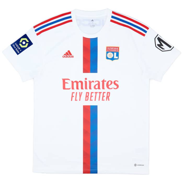 2022-23 Lyon Match Issue Home Shirt Lacazette #10