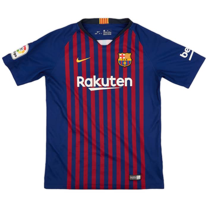 2018-19 Barcelona Home Shirt - 7/10 - (XL.Boys)