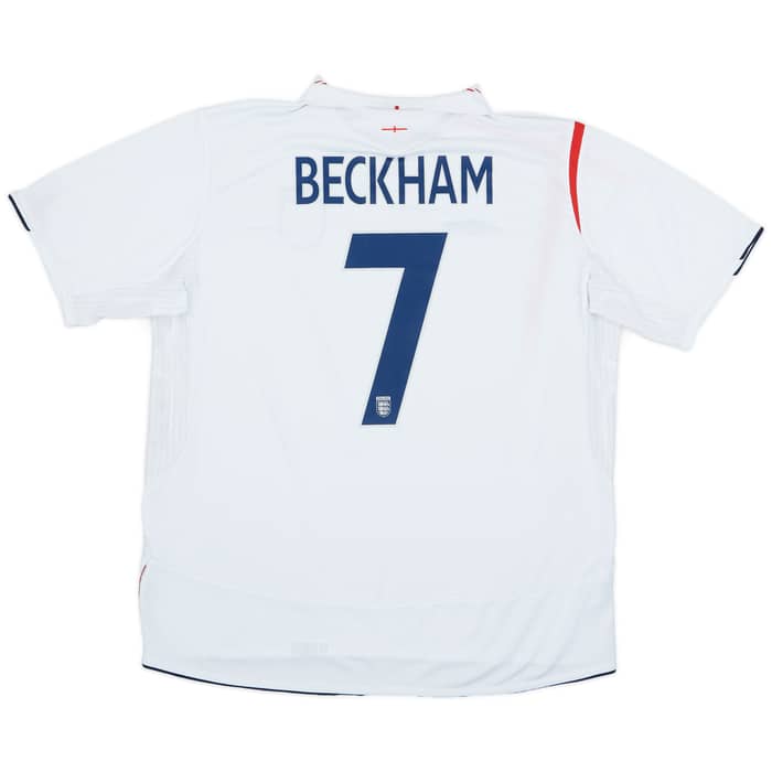 2005-07 England Home Shirt Beckham #7 - 9/10 - (XXL)