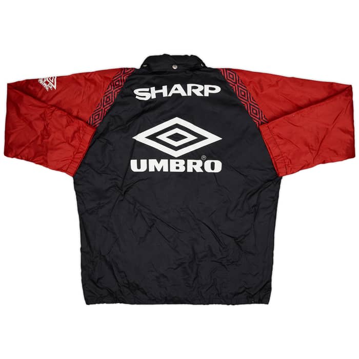 1996-97 Manchester United Umbro Hooded Rain Jacket - 8/10 - (L)