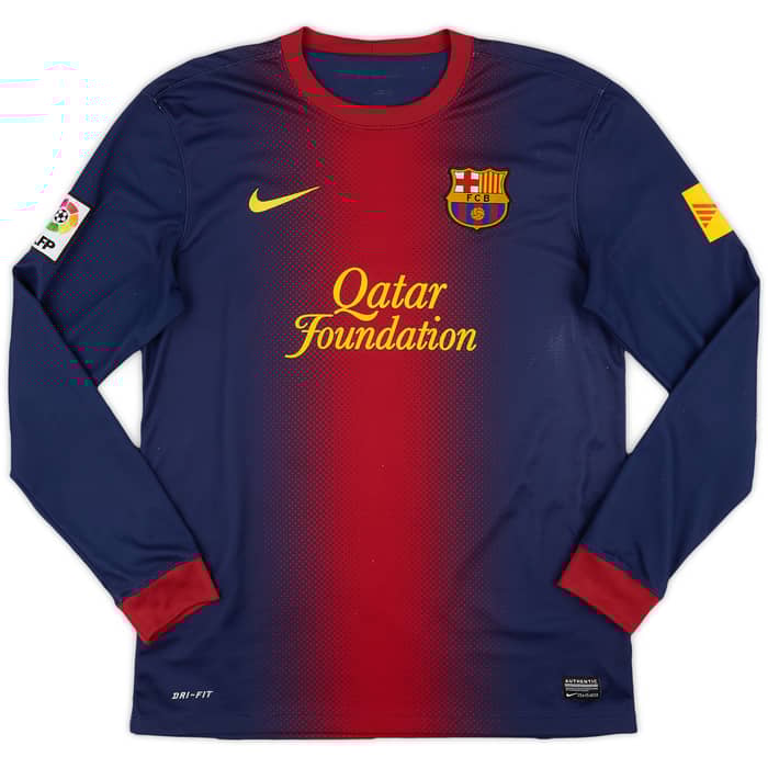 2012-13 Barcelona Home L/S Shirt Messi #10 - 7/10 - (M)